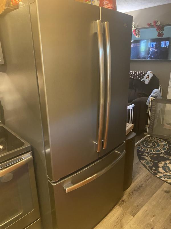 GE Appliances 24.7 Cu. Ft. French-Door Refrigerator with Internal Water  Dispenser in Fingerprint Resistant Stainless Steel