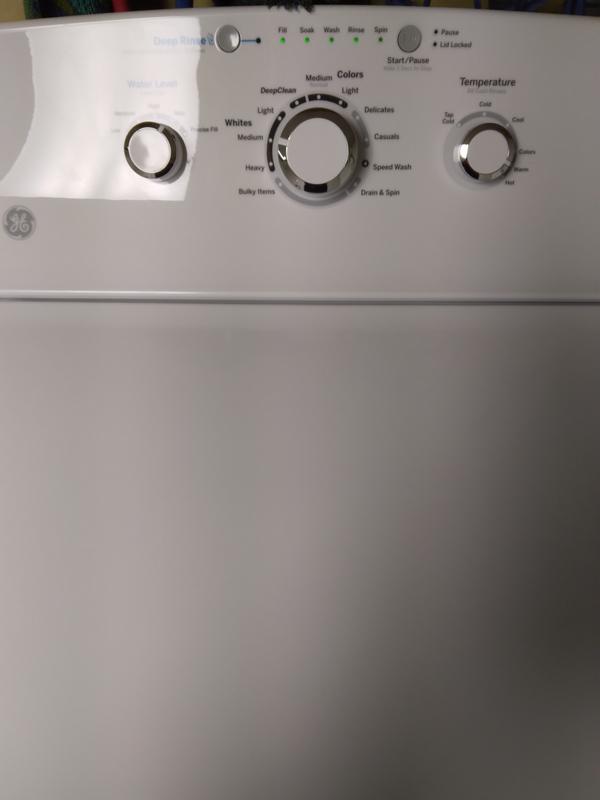 GE GTW325ASWWW 27 inch Top Load Washer with 4 cu. ft. Capacity