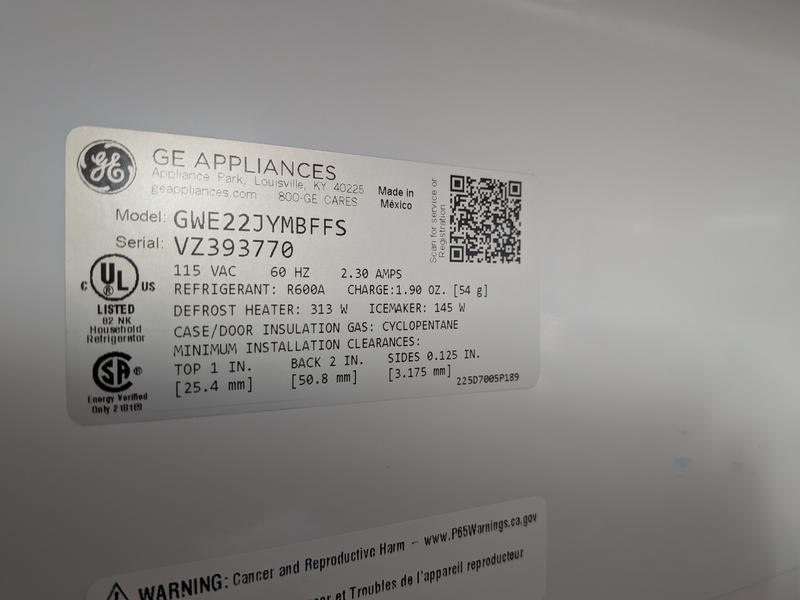 Have a question about GE 21.9 cu. ft. Counter Depth French Door