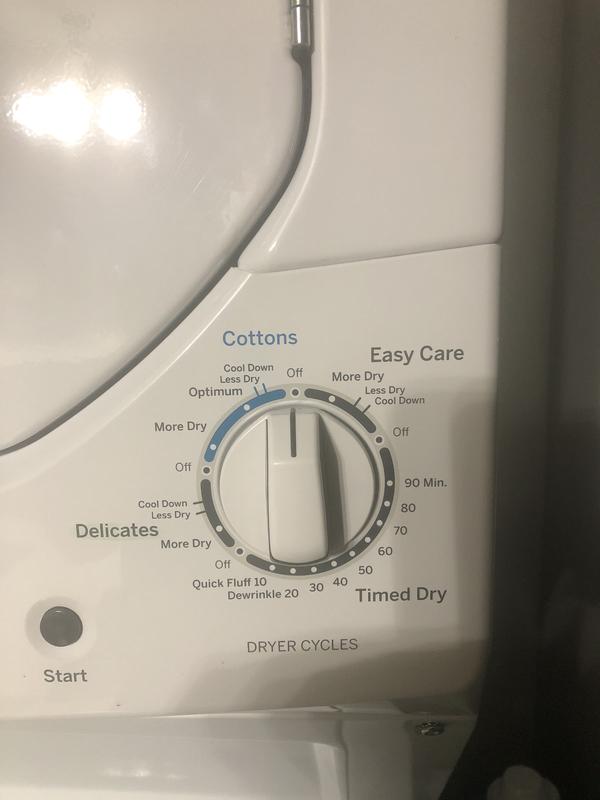 GE Electric Stacked Laundry Center With Ft Washer And Ft