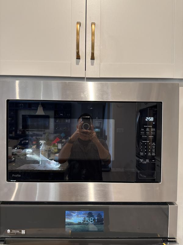GE Profile 27 Inch Built-In Microwave Bundle with PCWK22U1WDD