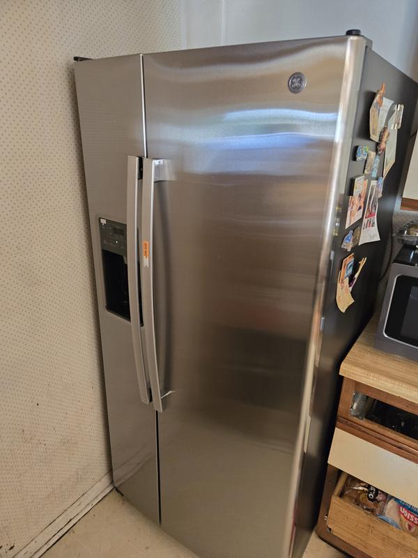 Rent to Own GE 23 Cu. Ft. SXS Refrigerator -Stainless at Aaron's
