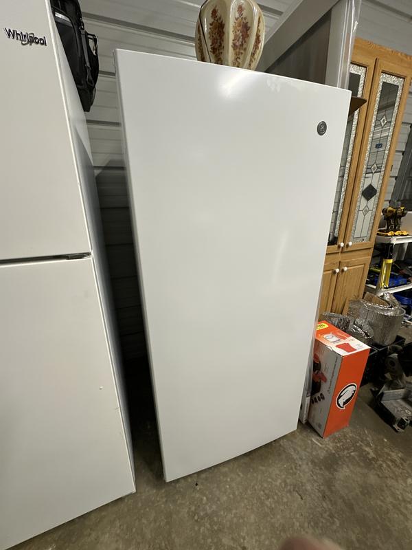 GE Garage Ready 14.1-cu ft Frost-free Upright Freezer (White)