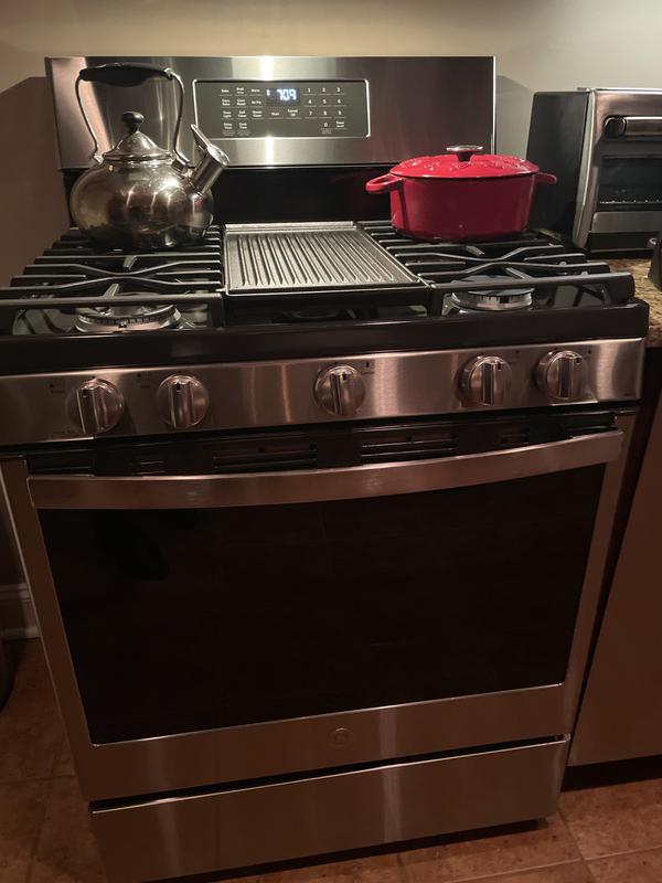 🚨NEW STOVE🚨 w/AIR FRYER🤩 GE 30in 5 Burners 5cu ft Self Cleaning