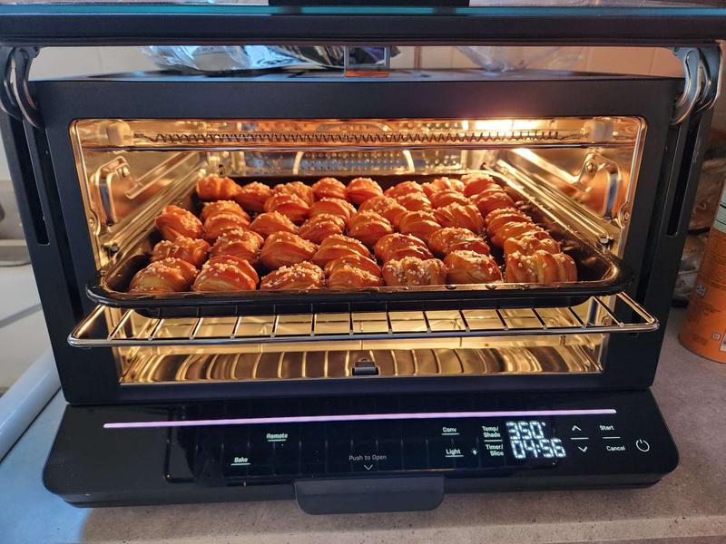 GE Profile 1,800 W No Preheat Black Toaster Oven with 11-functions incl Air  Fry, Bake, Broil, Toast, and pizza, WiFi connected P9OIAAS6TBB - The Home