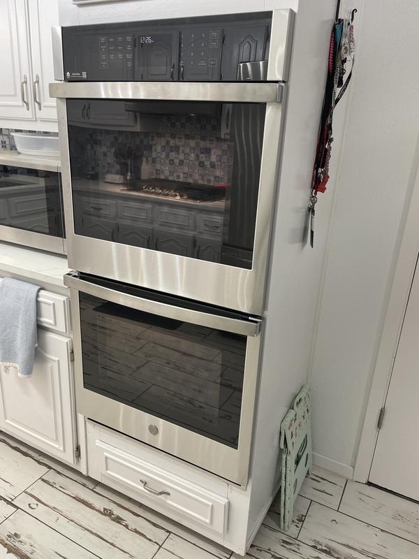 GE 27 in. Smart Double Electric Wall Oven with Self Clean in Stainless  Steel JKD3000SNSS - The Home Depot