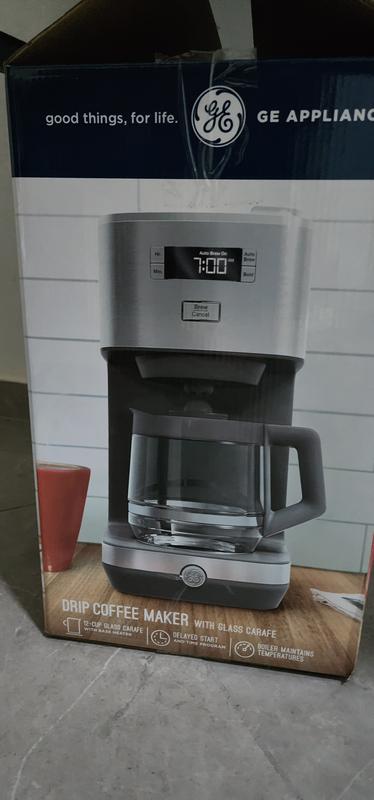 G7CDAASSTSSGE GE 12 Cup Drip Coffee Maker with Adjustable Keep Warm Plate  STAINLESS STEEL - Westco Home Furnishings