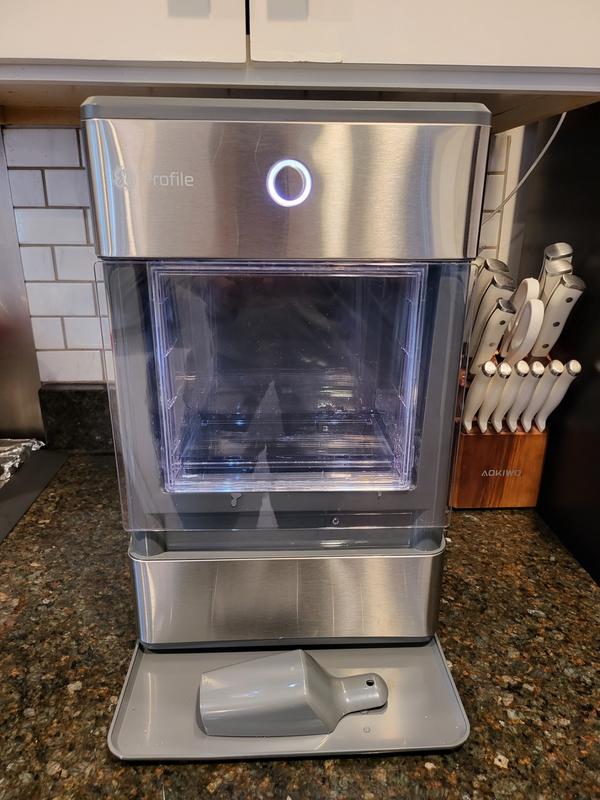 GE OPAL01GENKT Profile Opal | Countertop Nugget Ice Maker with Side Tank |  Portable Ice Machine Makes up to 24 lbs. of Ice Per Day | Stainless Steel