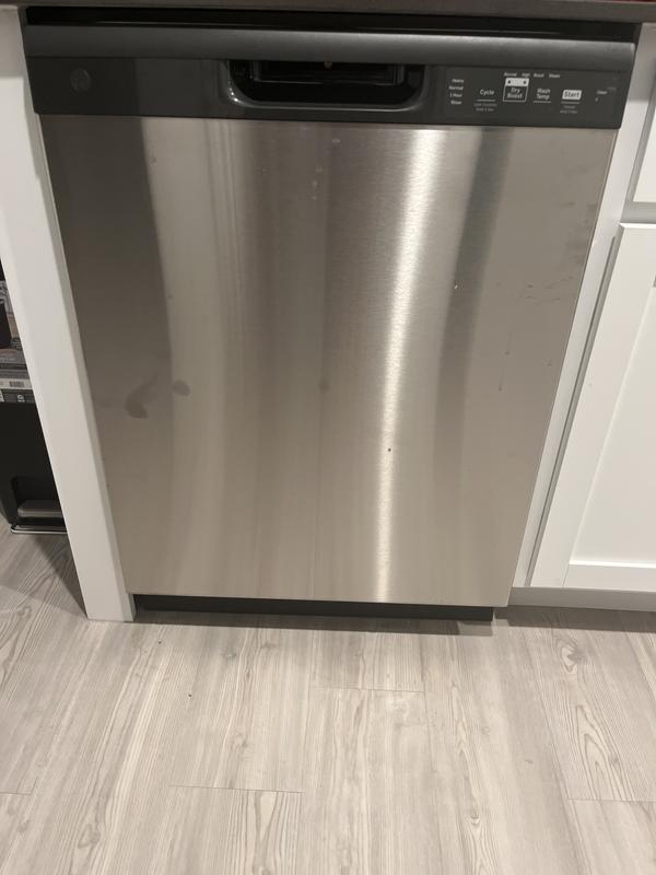 GE® 24 Built-In Front Control Black Dishwasher GDF510PGMBB