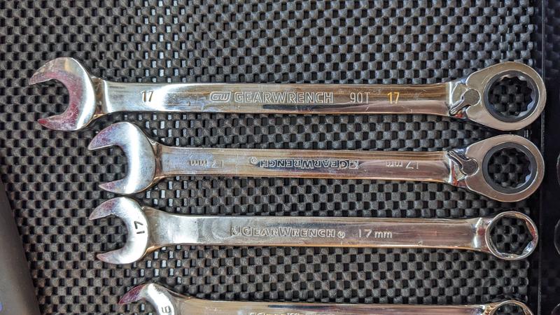12-teiliges Ratschenschlüssel-Set, Metrisch – Vintage G-Plating, Rutschfest & Reversible