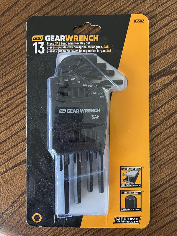 13 Piece Long Arm SAE Hex Key Set | GEARWRENCH
