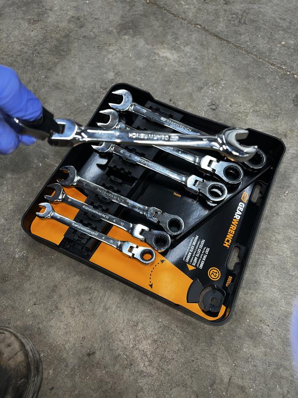 7 Pc. 72T Flex Head Ratcheting Combination Metric Wrench Set