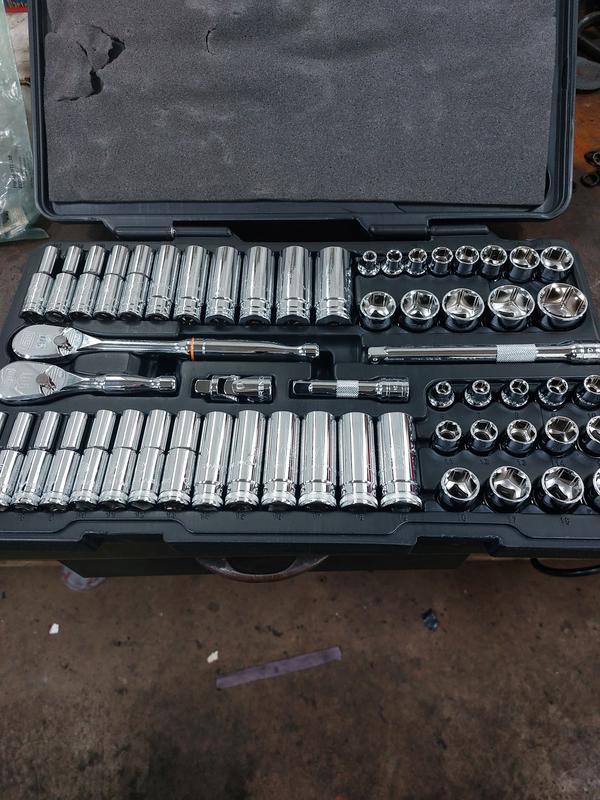 57 Pc. Standard & Deep SAE/Metric Mechanics Tool Set