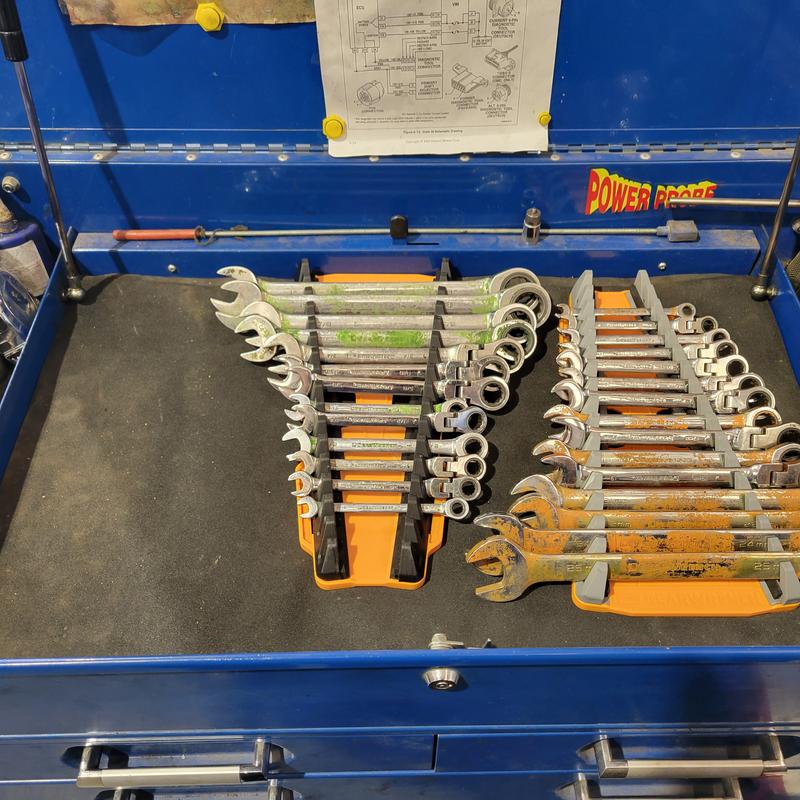 GEARWRENCH Composite Tool Holder 2 Pc 16 Slots Reversible Wrench Rack ...