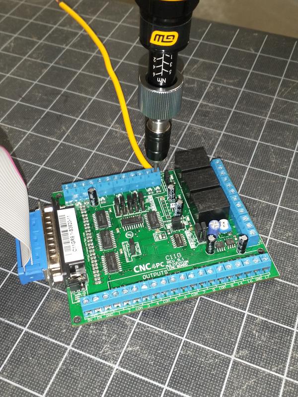 jumpers from a breakout board used on a cnc machine