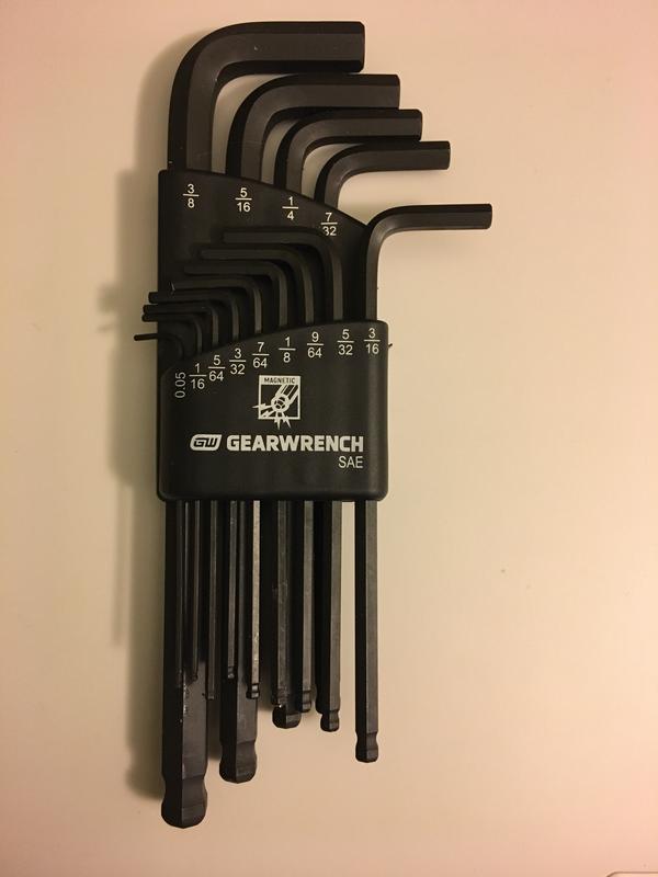 31 Piece Magnetic Long Ball End SAE/Metric/Torx® Hex Key Set