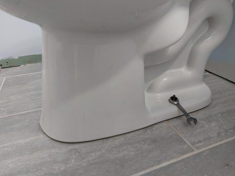 Toilet bowl install - these wrenches are extremely versatile