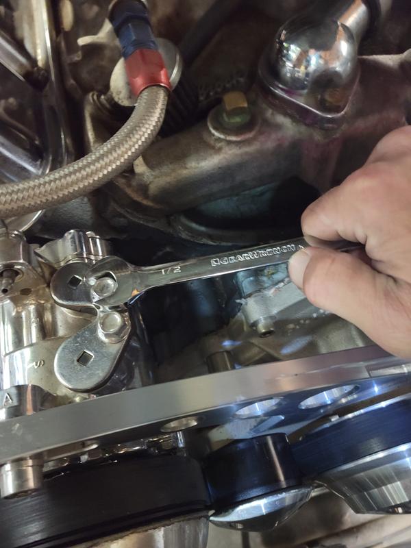 Tightening A/C plug on 67 firebird