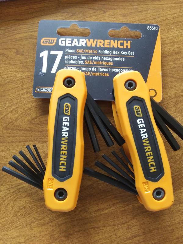 SAE/Metric Folding Hex Key Set (17-Piece) SAE/Metric Folding Hex Key Set (17-Piece)