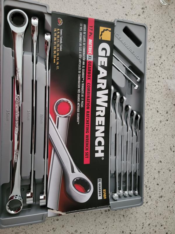 GearWrench 17 pc. XL GearBox Double Box Ratcheting Wrench Set Metric