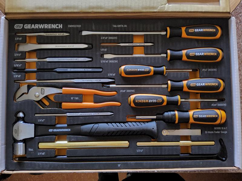 27 Pc. Striking Tools & Screwdriver Set in Foam Storage Tray