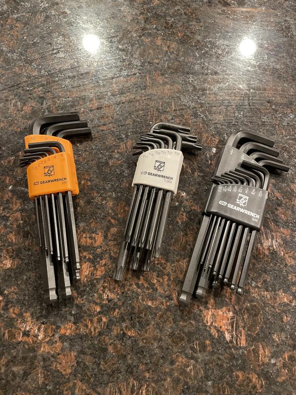 31 Piece Magnetic Long Ball End SAE/Metric/Torx® Hex Key Set