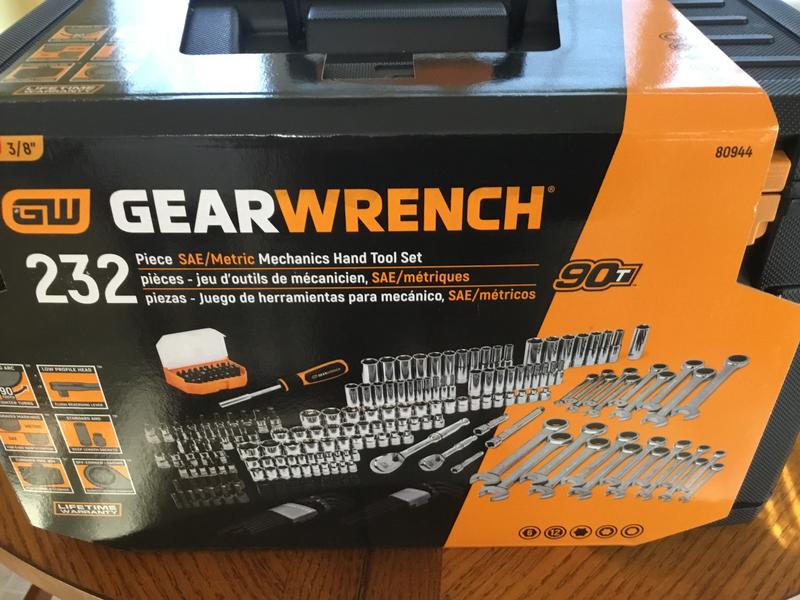232 Pc. Mechanics Tool Set in 3 Drawer Storage Box
