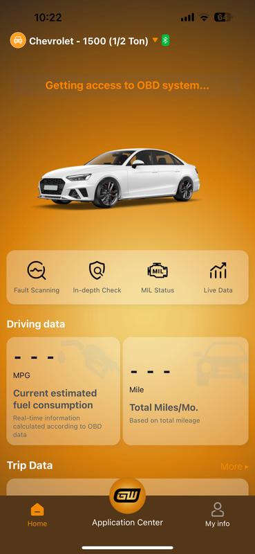 Home page screen shot