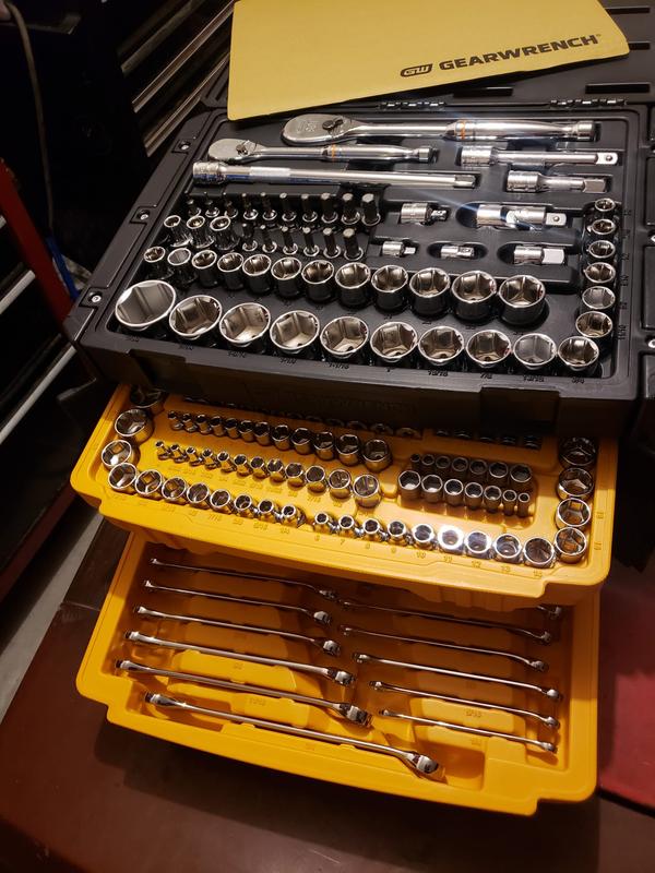 人気ブラドン WoodbellmuGEARWRENCH 80966 243 Pc. Pt. Mechanics Tool Set In  Drawer Storage Box