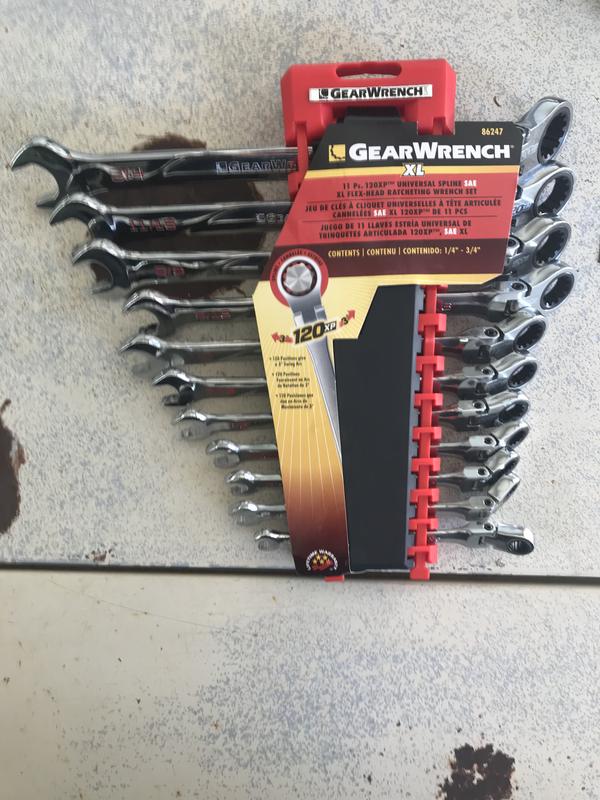 11 Pc. 120XP™ XL Flex Ratcheting Combination SAE Wrench Set