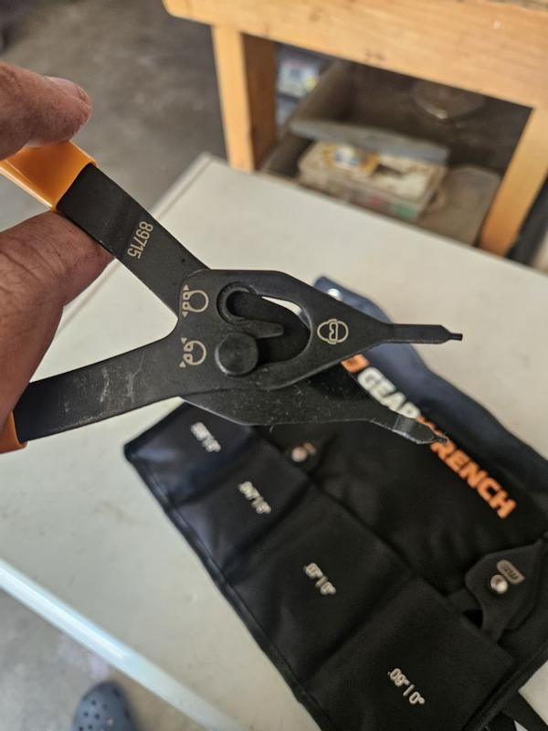 12 Piece Convertible Push Button Snap Ring Pliers Set