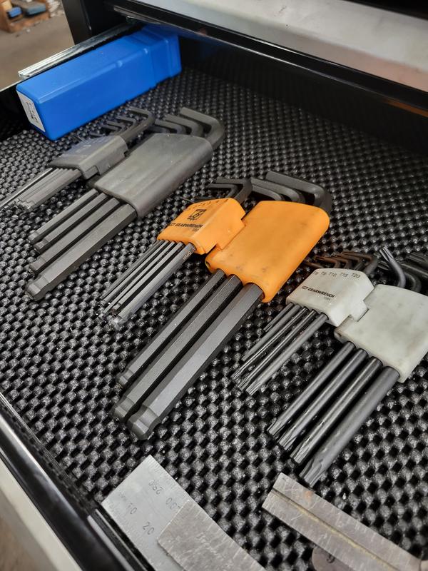 22 Piece SAE/Metric Magnetic Ball End Long Arm Hex Key Set