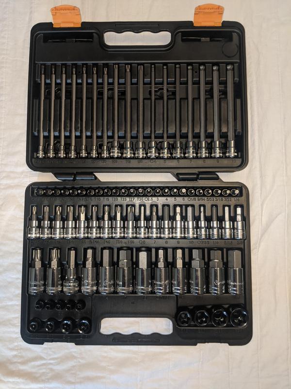 84 Pc Hex/Ball End/Tamper Proof/E-Torx/Torx SAE/Met Bit Set