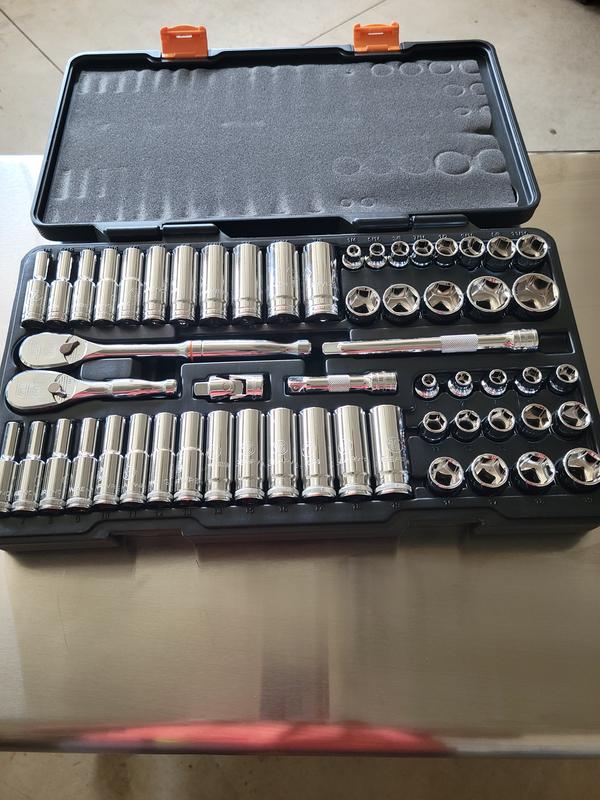 57 Pc. Standard & Deep SAE/Metric Mechanics Tool Set