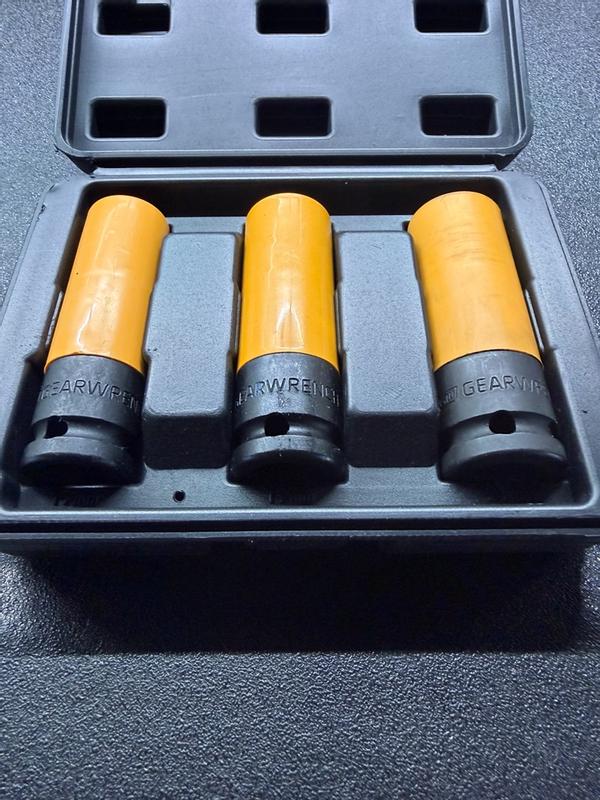 3 Pc. High-Strength Wheel Protector Impact Metric Socket Set