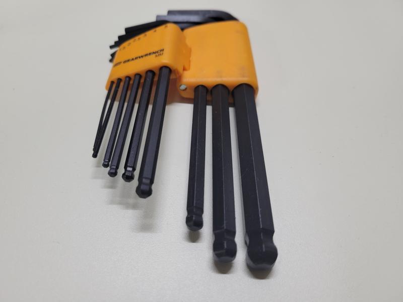 k.gh 9 Piece Metric Ball End Long Arm Hex Key Set