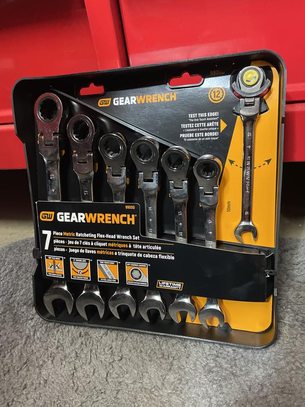 GearWrench 7-Piece 72-Tooth 12 Point Flex Head Ratcheting Combination  Wrench Set - 9900A