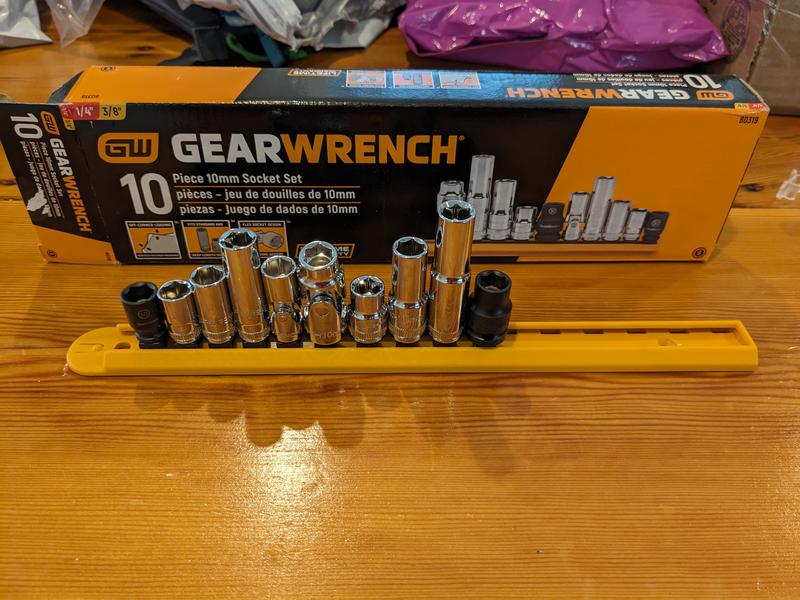 GEARWRENCH 25 Pc. 3/8" Drive 6 Pt. SAE Impact Socket Set