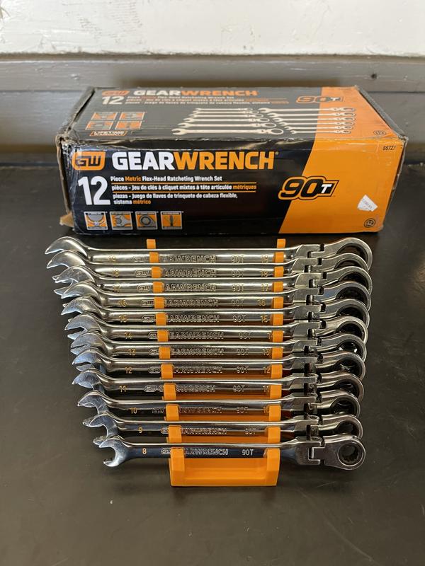 16 Pc. Flex Head Ratcheting Combination Metric Wrench Set