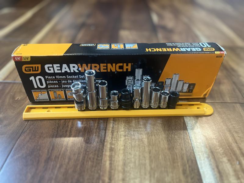 GEARWRENCH 10-Piece Metric 1/4-in Drive 6-point 10-mm