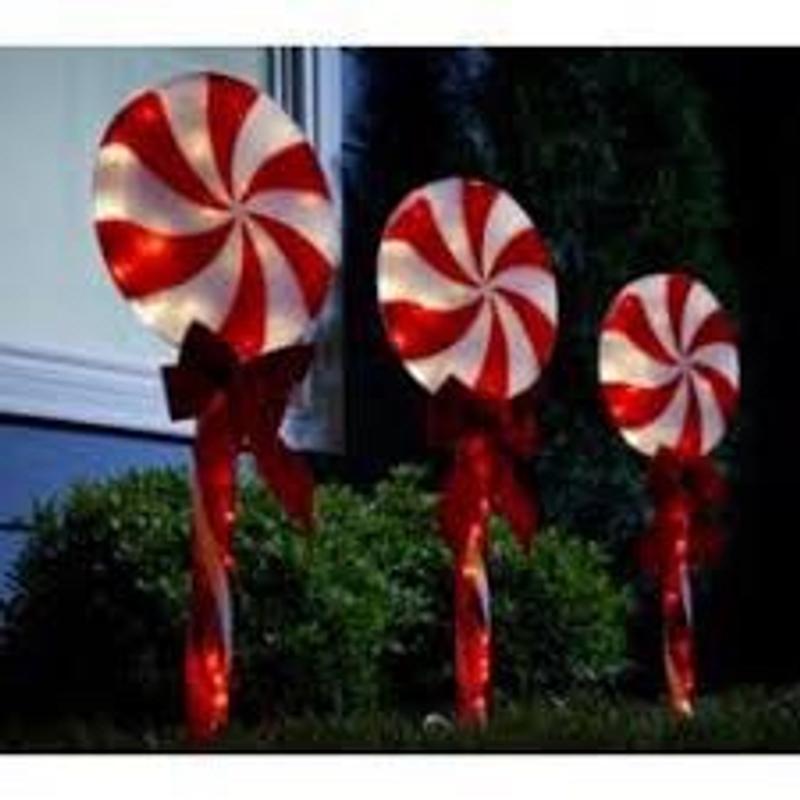 candy出品 900×600×900 GE 3-ct Staybright LED Random Sparkle Lollipop Pathway
