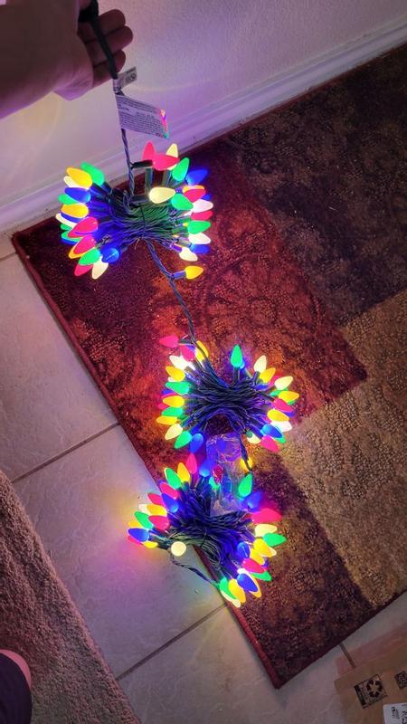 Lights GE Smart 150-Count LED Plug-In Christmas Multicolor Energy at 49.6-ft String