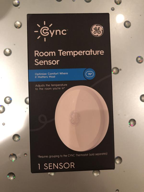 GE CYNC Smart Temperature Sensor, Smart WiFi Thermostat Sensor, Humidity  Sensor, Works with Cync Smart Thermostat (Sold Separately)