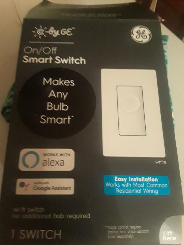 GE CYNC Smart Switch, No Neutral Wire Required, On-Off Button