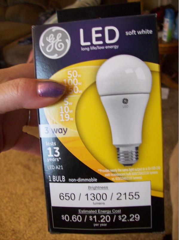 GE LED 50 100 150W A21 3 Way E26 Base Soft White Nondimmable Light