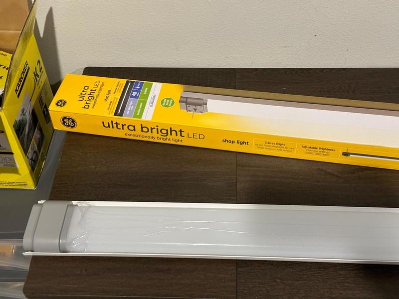 GE Ultra Bright LED Shop Light Fixture with Motion Sensor
