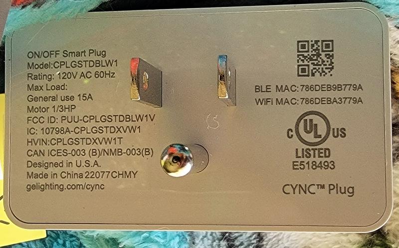 GE Cync 120-Volt 1-Outlet Indoor Smart Plug