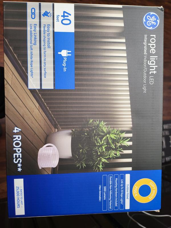 GE 40-ft LED Soft White Rope Light 93129115 at Lowes.com