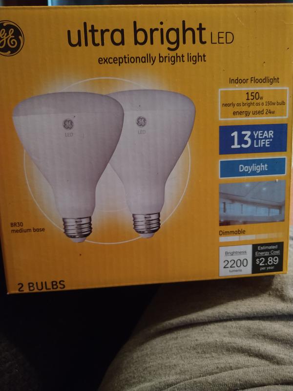 GE Ultra Bright LED 150 Watt EQ LED Br30 Daylight Dimmable Flood