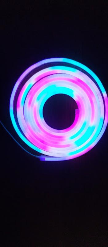 GE CYNC Smart Neon Shape Light Dynamic Effects Full Color, 2.4GHz Wi-Fi  Enabled, Works with Google Assistant and  Alexa, No Hub Required  (16-Foot Shape Light + Power Supply)